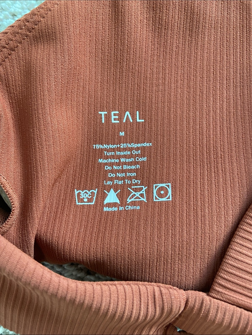 Active by Teal • Rust Ribbed Workout Set - Picture 6 of 16